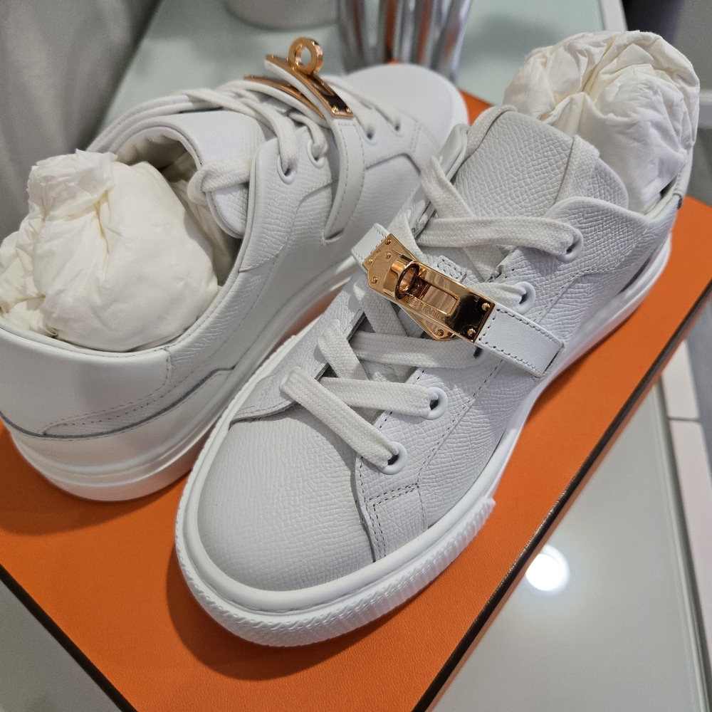 Hermes Day Sneaker in Blanc (white) Size 34 - Picture 5 of 8